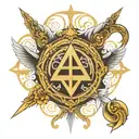 Divine, holy trinity symbol tattoo design idea