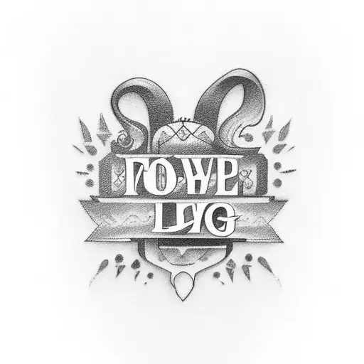 Handwritten text LET GO tattoo design idea