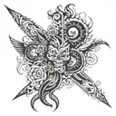 dacing with the devill tattoo design idea