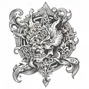 dacing with the devill tattoo design idea