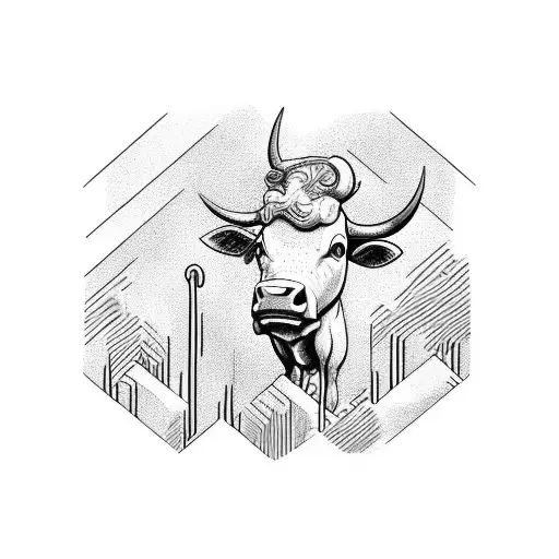 Real estate agent branding a cattle with a hot iron tattoo design idea