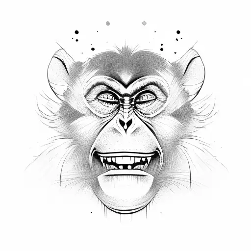 monkey tattoo design idea