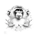 monkey tattoo design idea