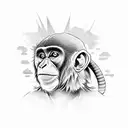 monkey tattoo design idea