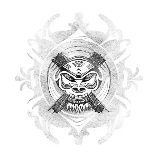 Borneo Native Traditional tattoo design idea