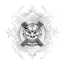 Borneo Native Traditional tattoo design idea