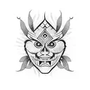 Borneo Native Traditional tattoo design idea