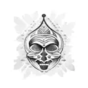 Borneo Native Traditional tattoo design idea