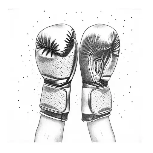 Kickboxing gloves tattoo design idea