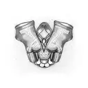 Kickboxing gloves tattoo design idea