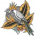 Bird of Paradise tattoo design idea