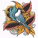 Bird of Paradise tattoo design idea