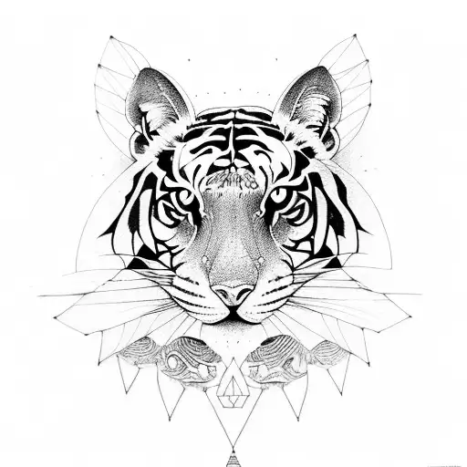 mandala tigress tattoo design idea