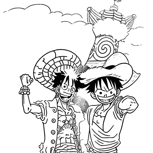 luffy and boa hancock  tattoo design idea
