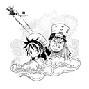 luffy and boa hancock romantic tattoos tattoo design idea