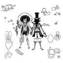 luffy and boa hancock romantic tattoos tattoo design idea