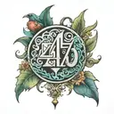 number 47 tattoo design idea