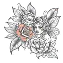 parents divorced tattoo design idea