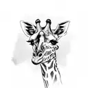 Giraffe Skull tattoo design idea
