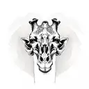 Giraffe Skull tattoo design idea