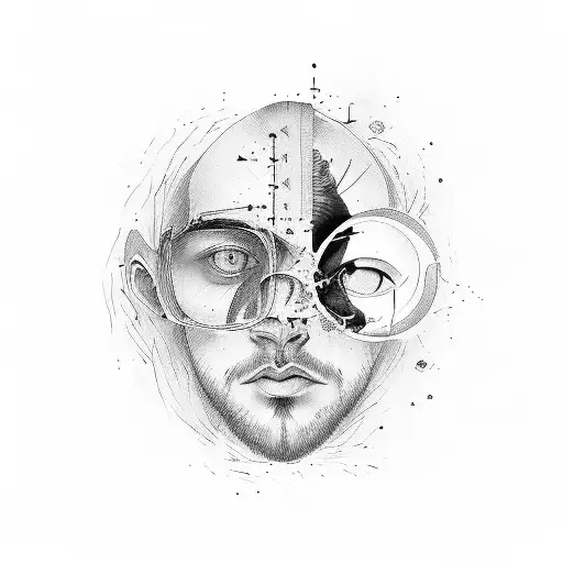 alone attractive depressed autism schizophrenia bipolar disorder a lot of anxiety no hope but he is in love a genius man tattoo design idea