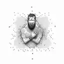alone attractive depressed autism schizophrenia bipolar disorder a lot of anxiety no hope but he is in love a genius man tattoo design idea