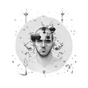 alone attractive depressed autism schizophrenia bipolar disorder a lot of anxiety no hope but he is in love a genius man tattoo design idea