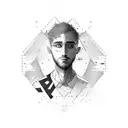 alone attractive depressed autism schizophrenia bipolar disorder a lot of anxiety no hope but he is in love a genius man tattoo design idea