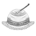 straw hat with sword tattoo design idea