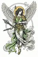 archangel Raphael angel tattoo design idea