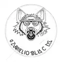 a simple black and white cartoon featuring a classic BMW E30 with its iconic round headlights and a distinctive grille w tattoo design idea