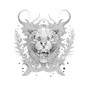 brother sister matching tattoo design idea