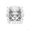 brother sister matching tattoo design idea