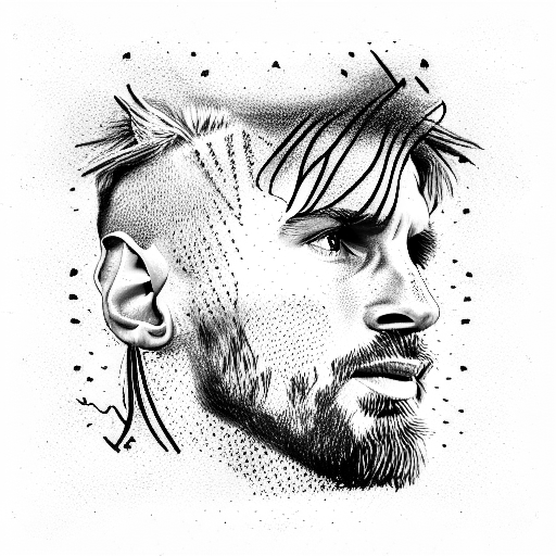 leo messi tattoo design idea