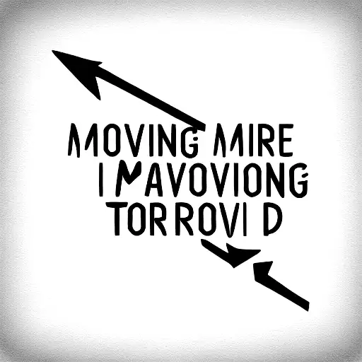 Arrow with motivational quote about moving forward tattoo design idea