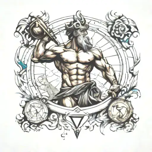atlas greek god tattoo design idea