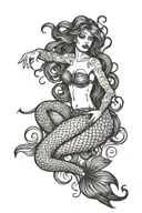 Mermaid tattoo design idea