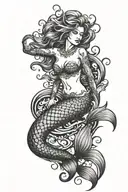 Mermaid tattoo design idea