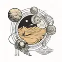 Dune Arrakis Moons Fear tattoo design idea
