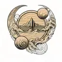 Dune Arrakis Moons Fear tattoo design idea
