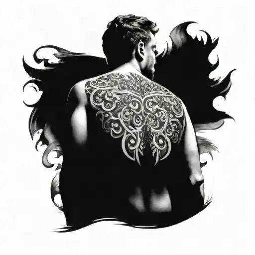 Dominate tattoo on back   tattoo design idea
