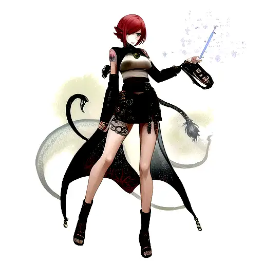 Create a full arm-covering tatoo that is harmoniously mixing all these themes: science, star wars, final fantasy, dragon tattoo design idea