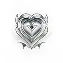 heart, cross, infinity tattoo design idea