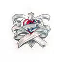 heart, cross, infinity tattoo design idea