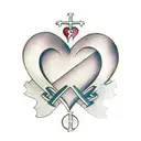 heart, cross, infinity tattoo design idea