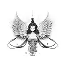 fallen angel  tattoo design idea