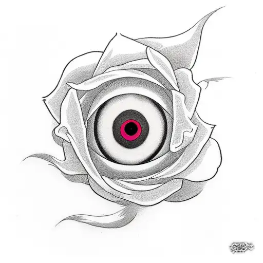 sharingan with clouds and a rose tattoo design idea