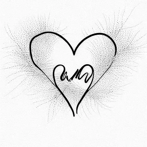 Line art celebrating wedding Matt and Toni Feb 17 2023 tattoo design idea