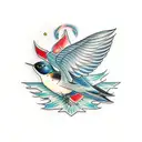 swallow birds tattoo design idea