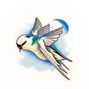 swallow birds tattoo design idea